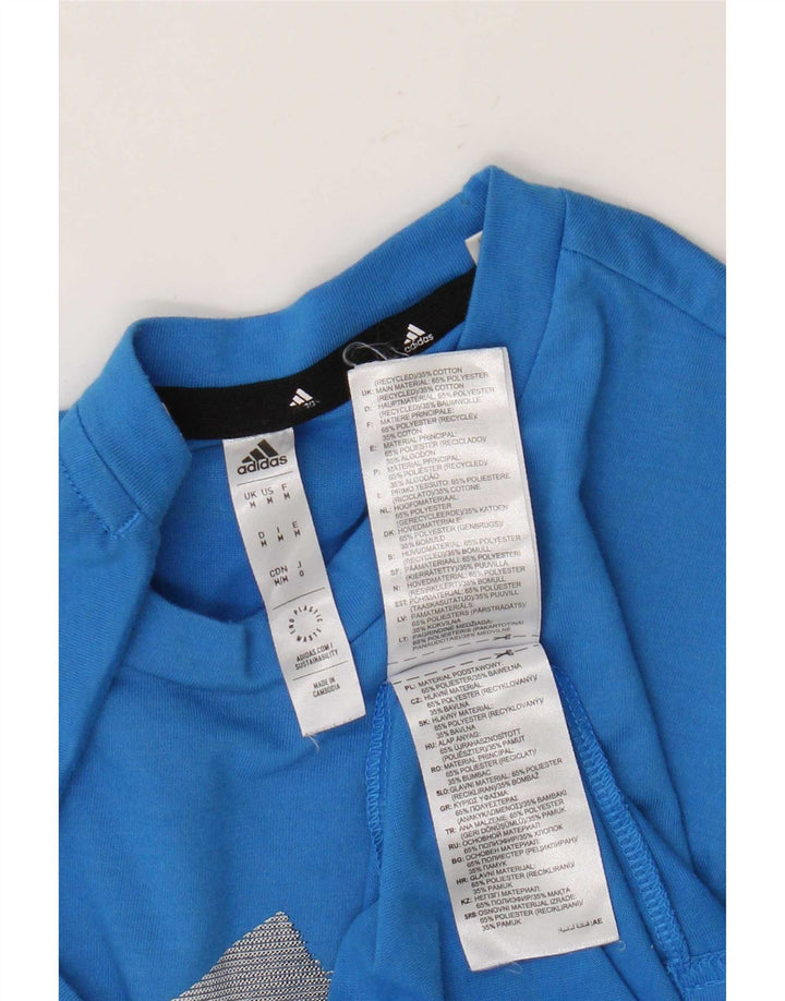 Tricou cu grafică Adidas Aeroready pentru bărbați Top Medium Blue Poliester