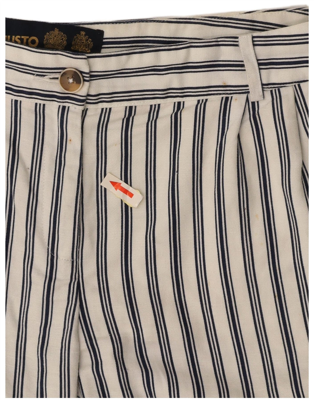 Pantaloni scurti chino pentru femei MUSTO UK 10 Small W27 Bumbac cu dungi albe