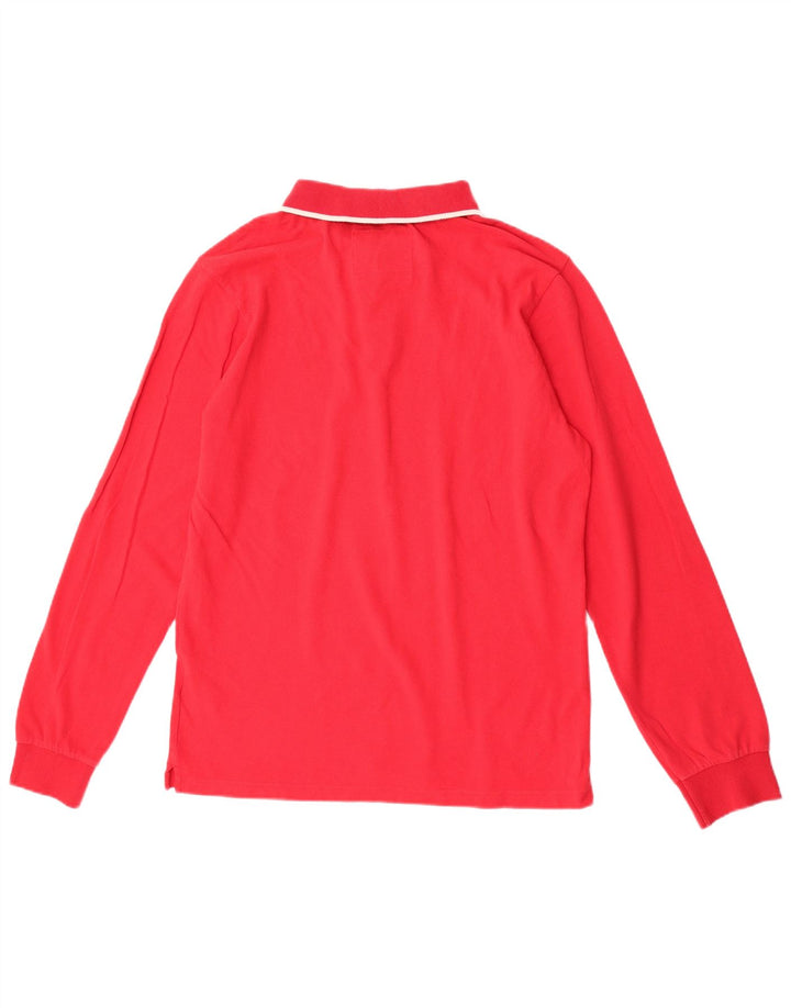 Tricou polo cu mânecă lungă North Sails pentru bărbați, bumbac roșu mare