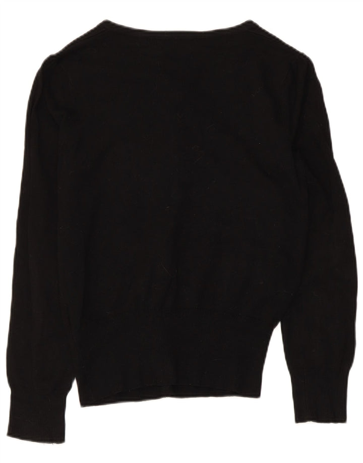 Pulover cardigan pentru femei Marks & Spencer UK 8 Small Black Viscose