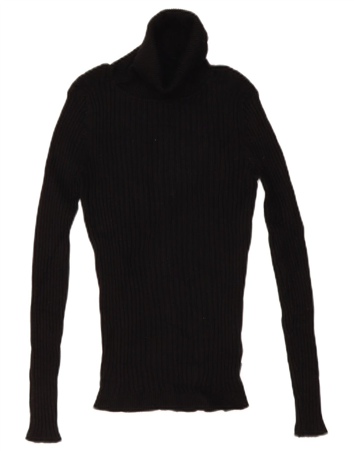 Musto Pulover cu gât rulat pentru femei UK 12 Medium Black Viscose