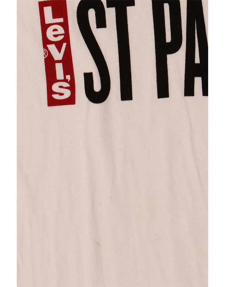 Tricou grafic Levi's pentru bărbați Top mic, alb, bumbac