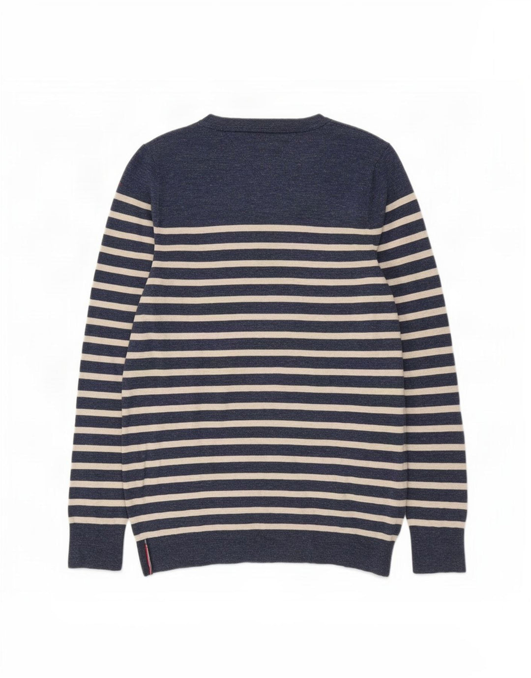 Pulover Tommy Hilfiger pentru bărbați, cu gât de barcă, în dungi, albastru marin mediu