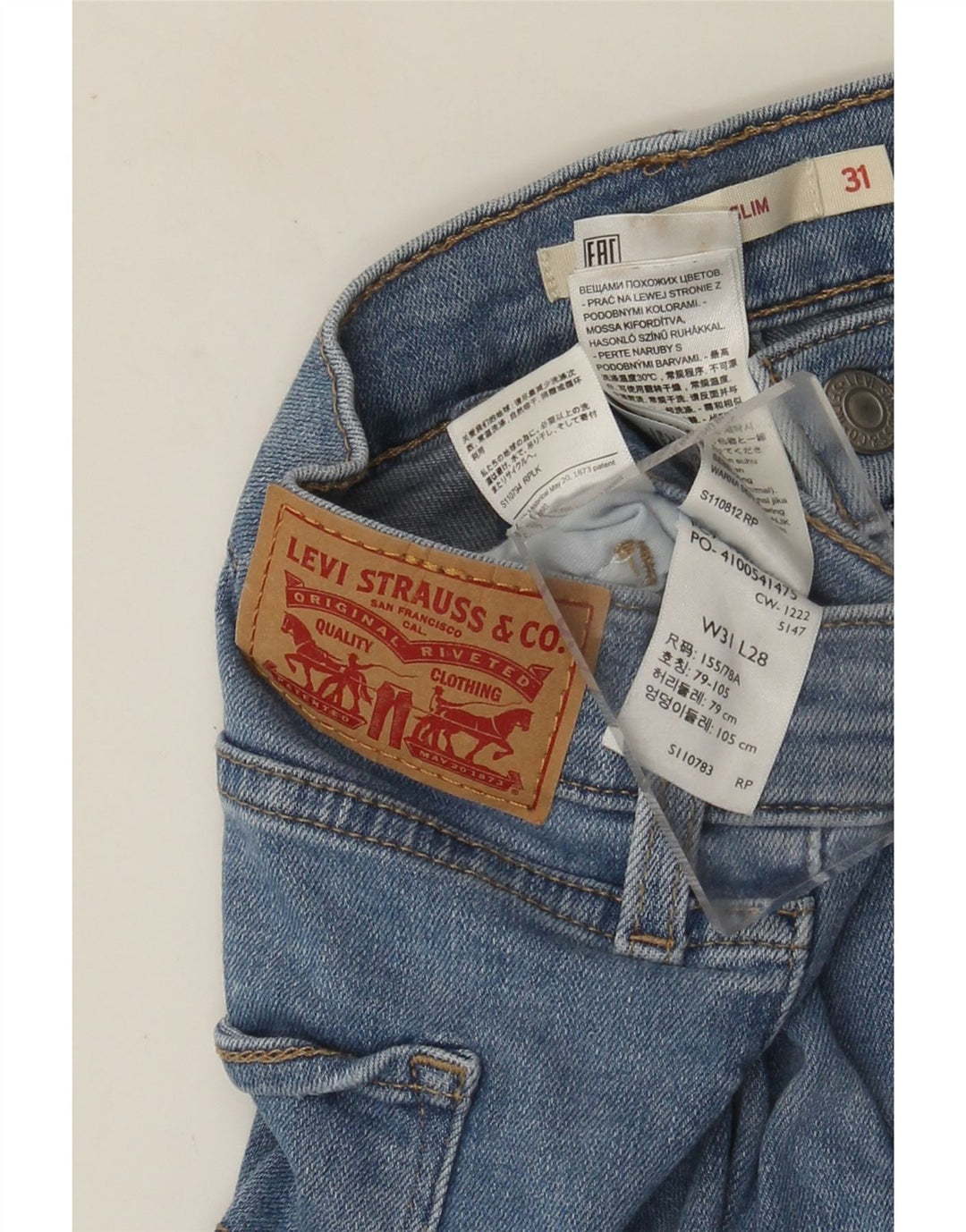 Blugi Levi's 312 Shaping Slim W31 L28 Bumbac albastru