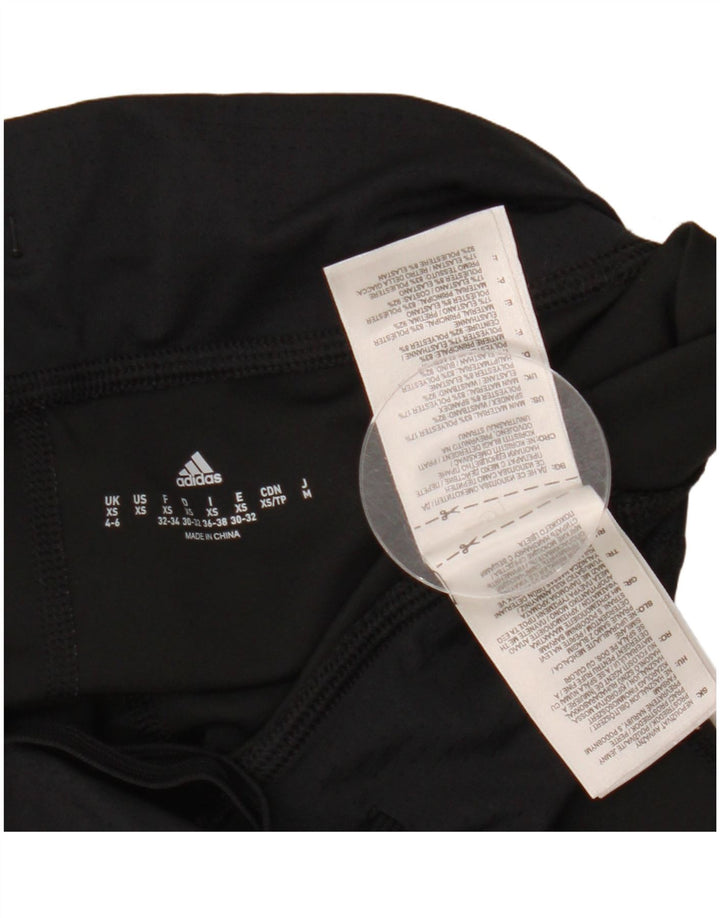 Leggings Capri ADIDAS pentru femei UK 4/6 XS poliester negru