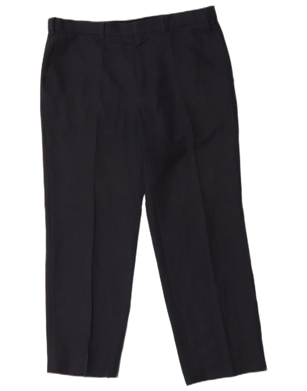 Pantaloni chino drepți pentru bărbați Marks & Spencer L36 L29 Poliester bleumarin