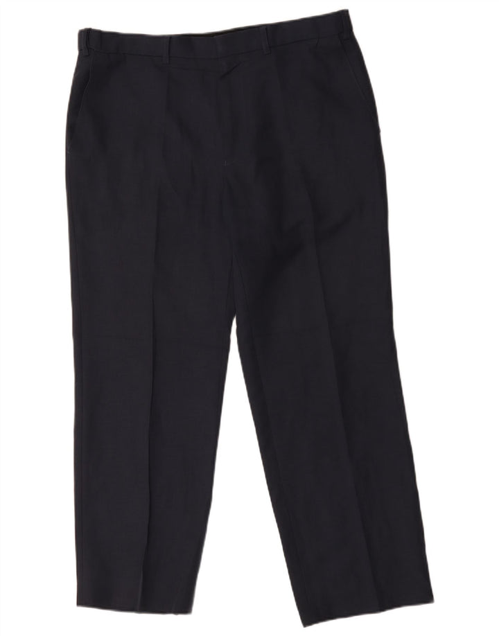 Pantaloni chino drepți pentru bărbați Marks & Spencer L36 L29 Poliester bleumarin