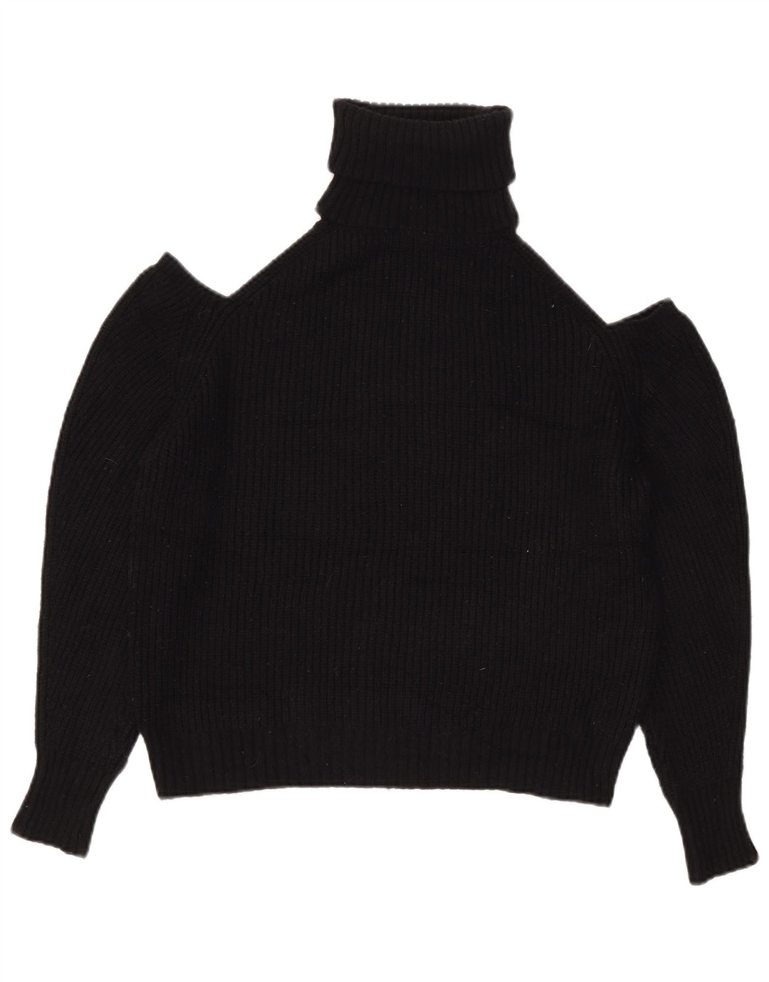 Pulover pentru femei Zara, cu umăr dezactivat, cu gât rulat, UK 14 Medium Negru