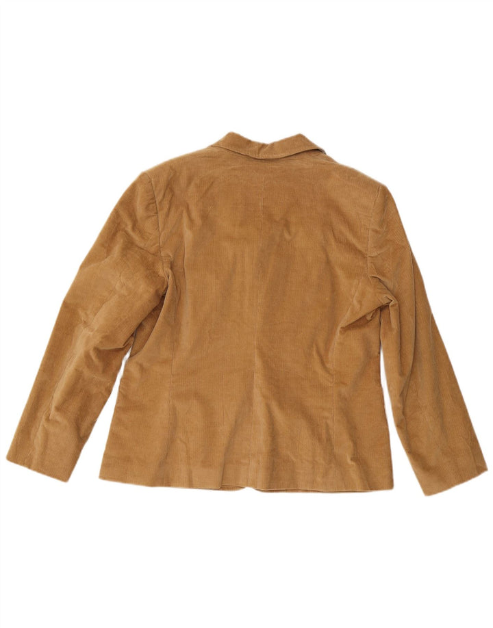 Jachetă Burberry pentru femei, cu 3 nasturi, din velur, IT 46, bumbac maro mare