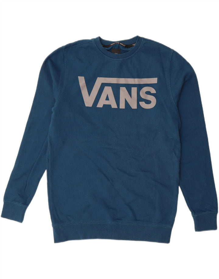 Hanorac grafic pentru bărbați VANS Pulover mic, albastru, bumbac