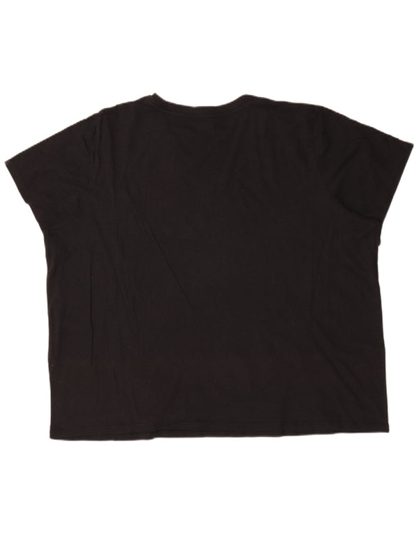 Tricou supradimensionat Levi's pentru femei UK 22 3XL Bumbac negru