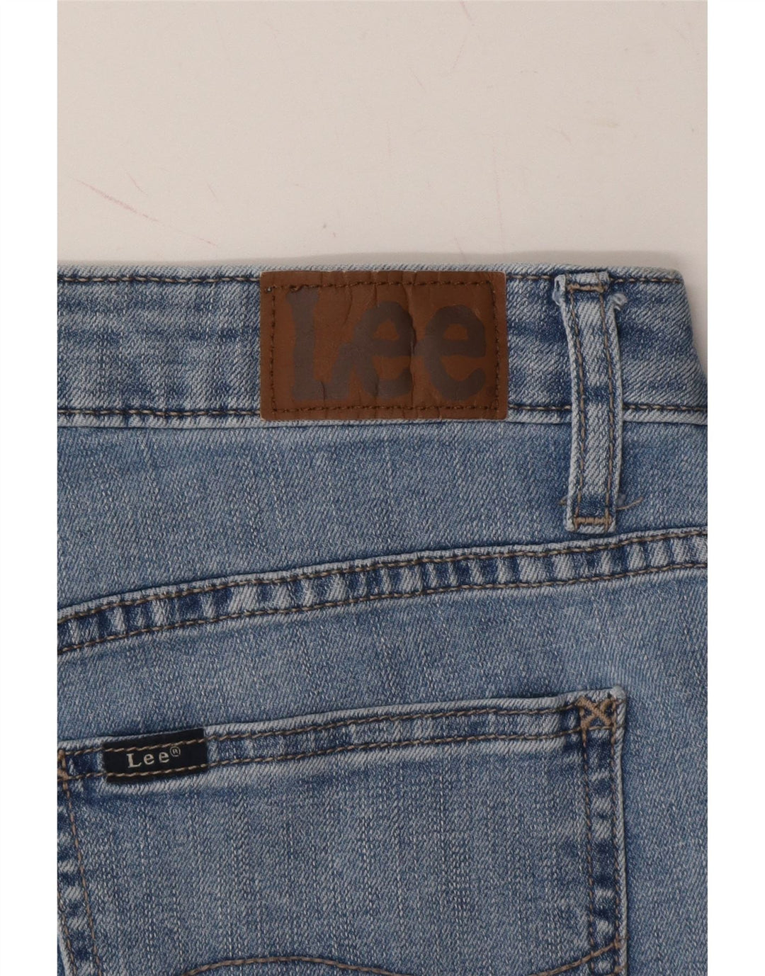 LEE Womens Mid Rise Denim Shorts W30 Medium  Blue Vintage Lee and Second-Hand Lee from Messina Hembry 