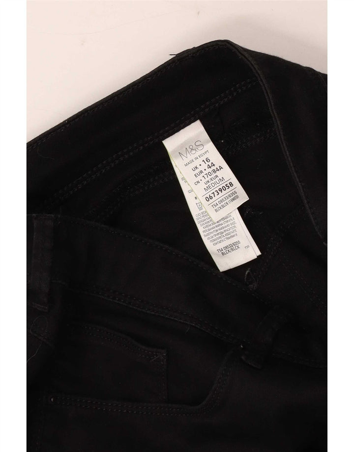 Blugi Bootcut pentru femei Marks & Spencer UK 16 Large W34 L26 Bumbac negru