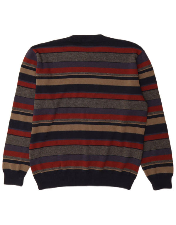 Pulover Marks & Spencer pentru bărbați, cu gât crew, cu dungi medii, multicolore