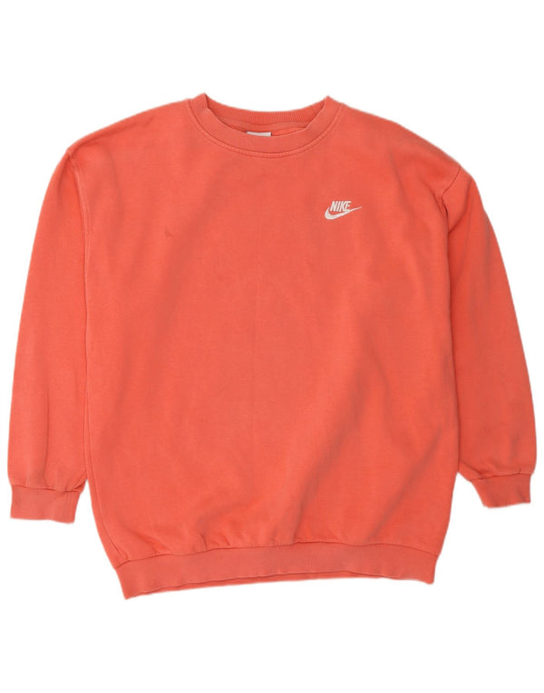 Pulover supradimensionat pentru fete Nike 13-14 ani XL bumbac portocaliu