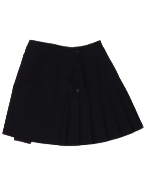 Fusta mini plisată vintage pentru femei UK 10 Mic bleumarin