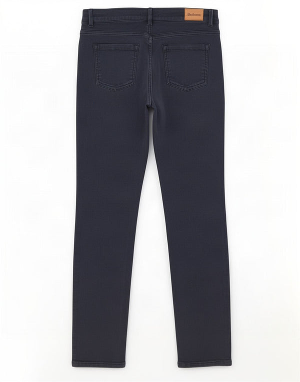 Pantaloni casual slim pentru femei Barbour UK 14 Medium W30 L29 Bleumarin Bumbac
