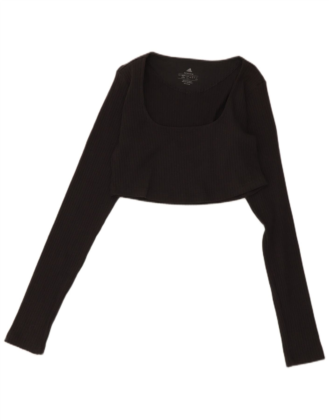 Crop Top cu mânecă lungă Adidas pentru femei UK 14 Large Gri
