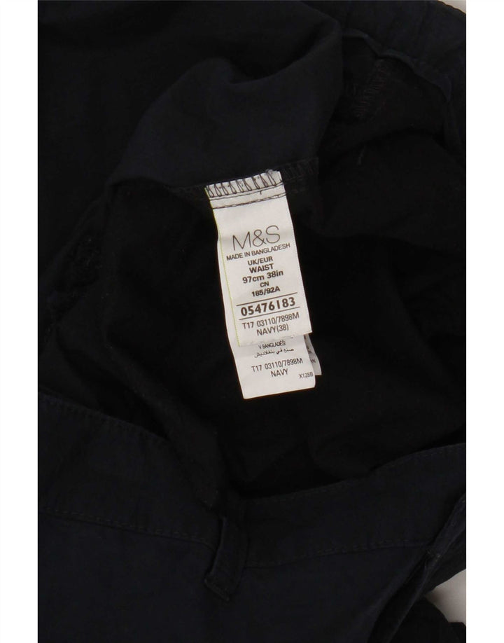 Pantaloni scurți cargo pentru bărbați Marks & Spencer W38 XL, bumbac bleumarin