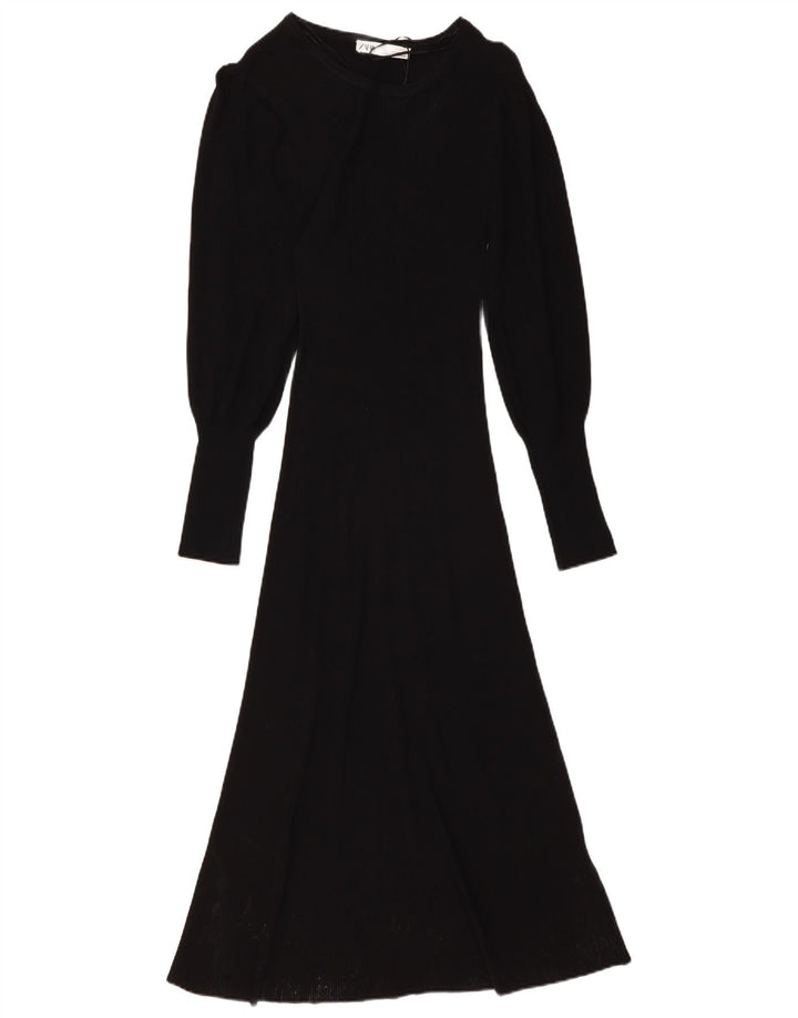 Rochie Jumper ZARA Femei UK 6 Small Black Viscose