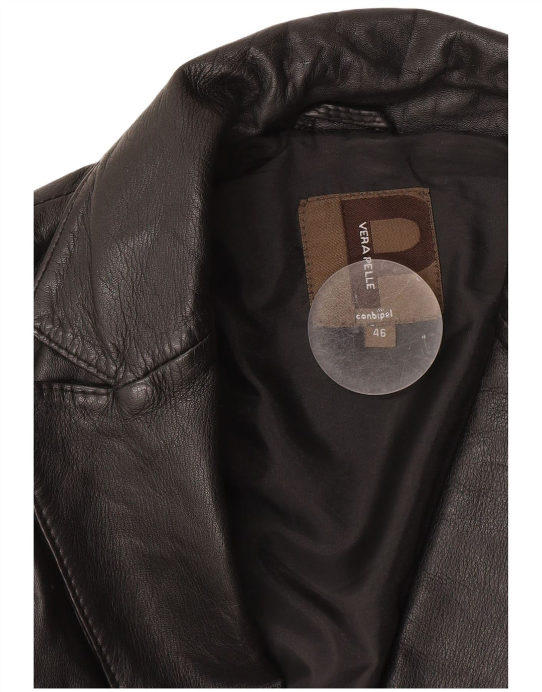 Jachetă Blazer Femei Conbipel 1 Button 2 Button IT 46 Mare Neagră Piele
