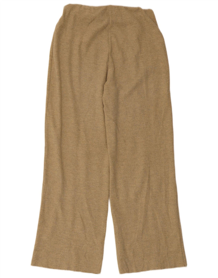 Pantaloni de trening Zara cu talie înaltă pentru femei UK 12 Poliester mediu bej