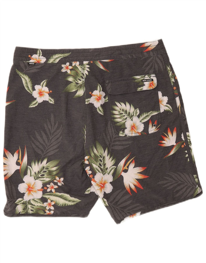 Pantaloni scurți de înot Rip Curl Mirage pentru bărbați, mari, gri, poliester floral