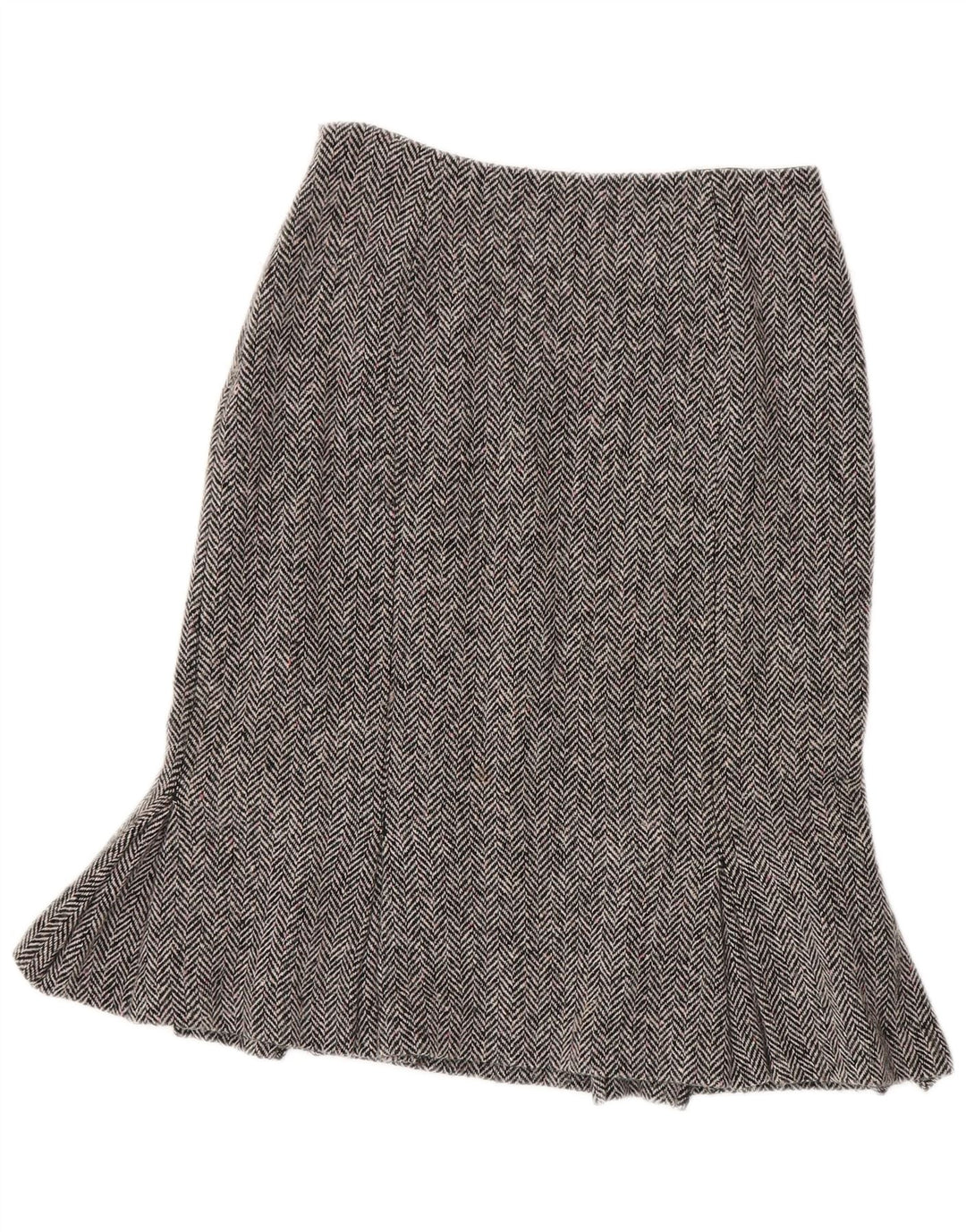Fustă Hobbs pentru femei peplum UK 10 Small W26 Grey Herringbone Wool