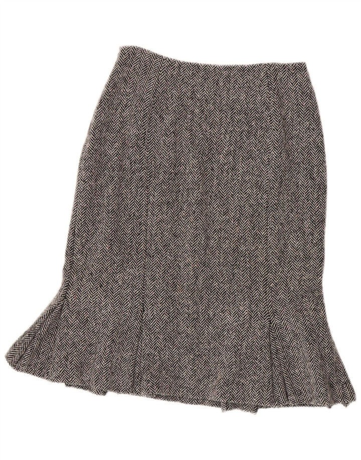 Fustă Hobbs pentru femei peplum UK 10 Small W26 Grey Herringbone Wool