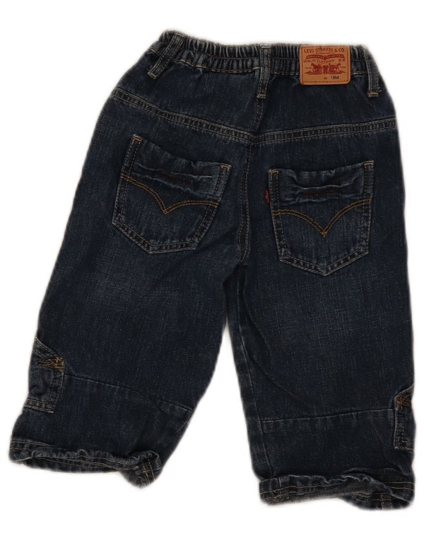 Blugi drepti Levi's pentru bebelusi baieti 12-18 luni W18 L10 bleumarin bumbac