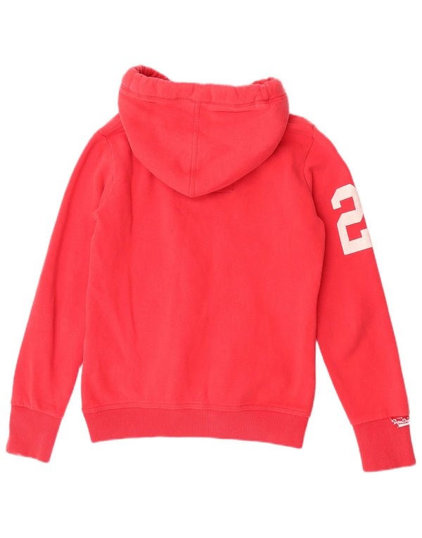 Pulover Superdry pentru damă, cu grafică, UK 10, bumbac roșu mic