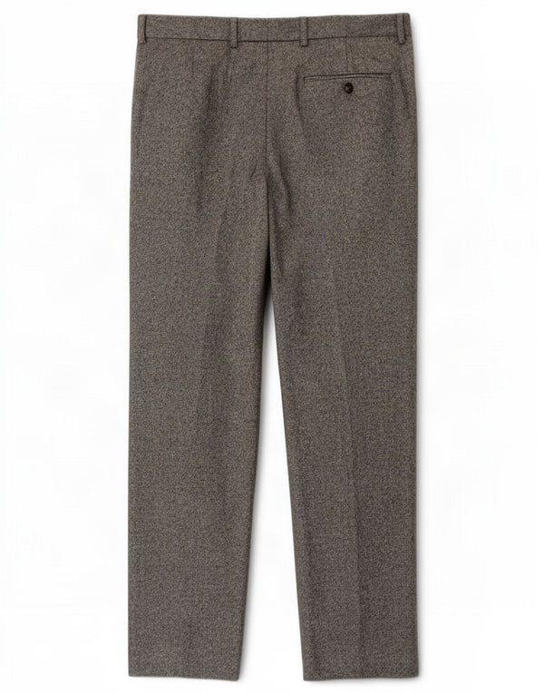 Pantaloni de costum drepți croiți pentru bărbați Marks & Spencer W36 L29 gri pete