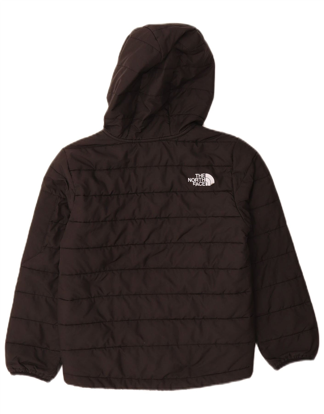 Jachetă căptușită cu glugă The North Face pentru băieți, 9-10 ani, poliester mediu negru