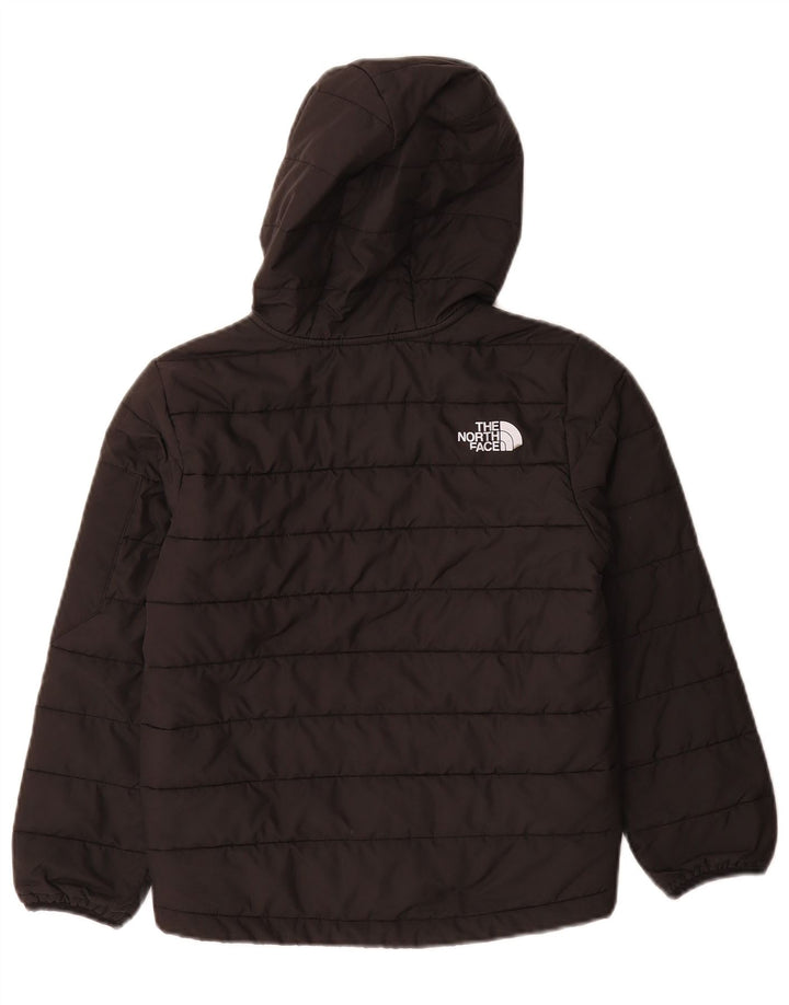 Jachetă căptușită cu glugă The North Face pentru băieți, 9-10 ani, poliester mediu negru
