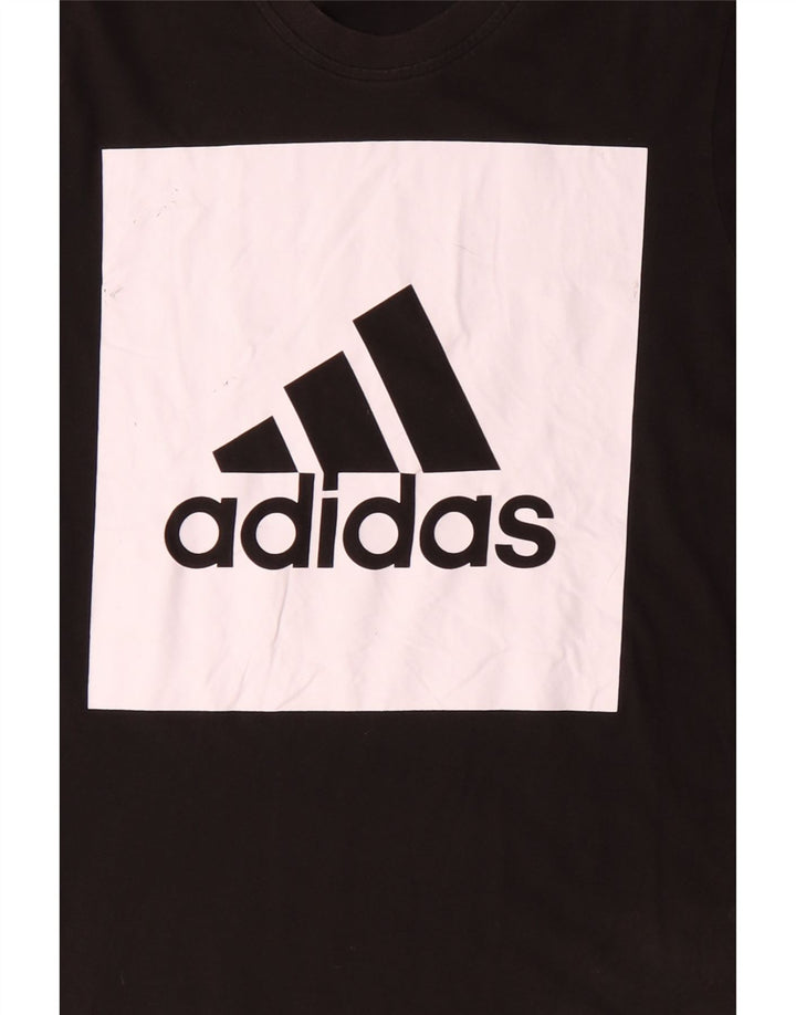 Tricou grafic ADIDAS pentru bărbați Top mare, negru, color block, bumbac