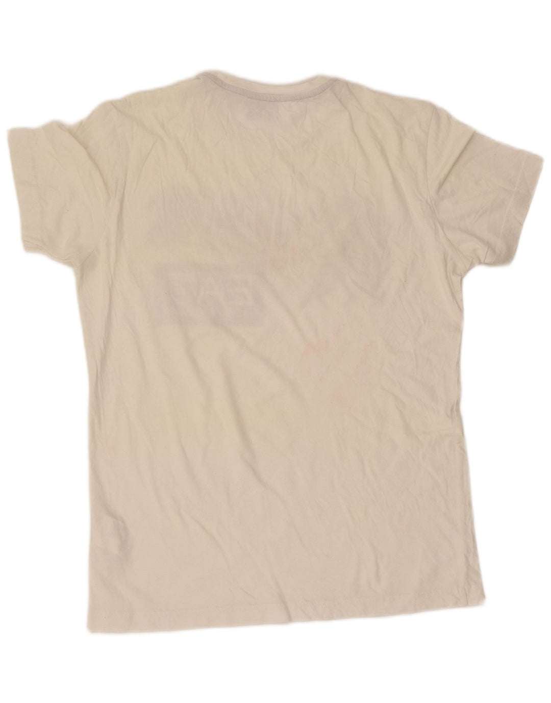 EMPORIO ARMANI Tricou cu grafic pentru femei Top UK 14 Medium White Bumbac
