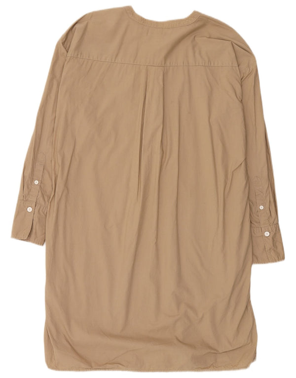 Rochie cămașă pulover oversize Tommy Hilfiger pentru femei UK 6 XS bumbac bej