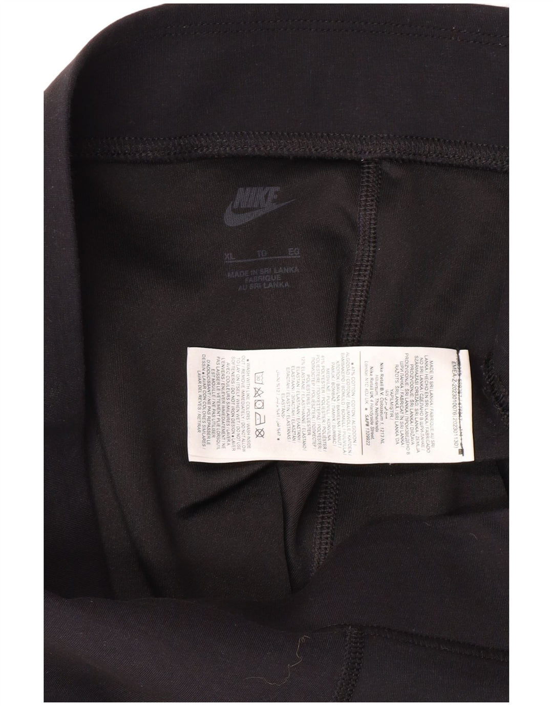 Leggings grafic NIKE pentru femei UK 18 XL bumbac negru