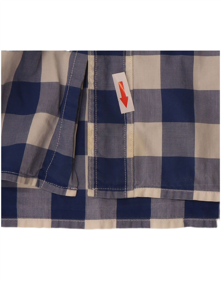 Cămașă Levi's pentru bărbați, cu mânecă scurtă, cu ajustare standard, din bumbac vichy albastru mediu