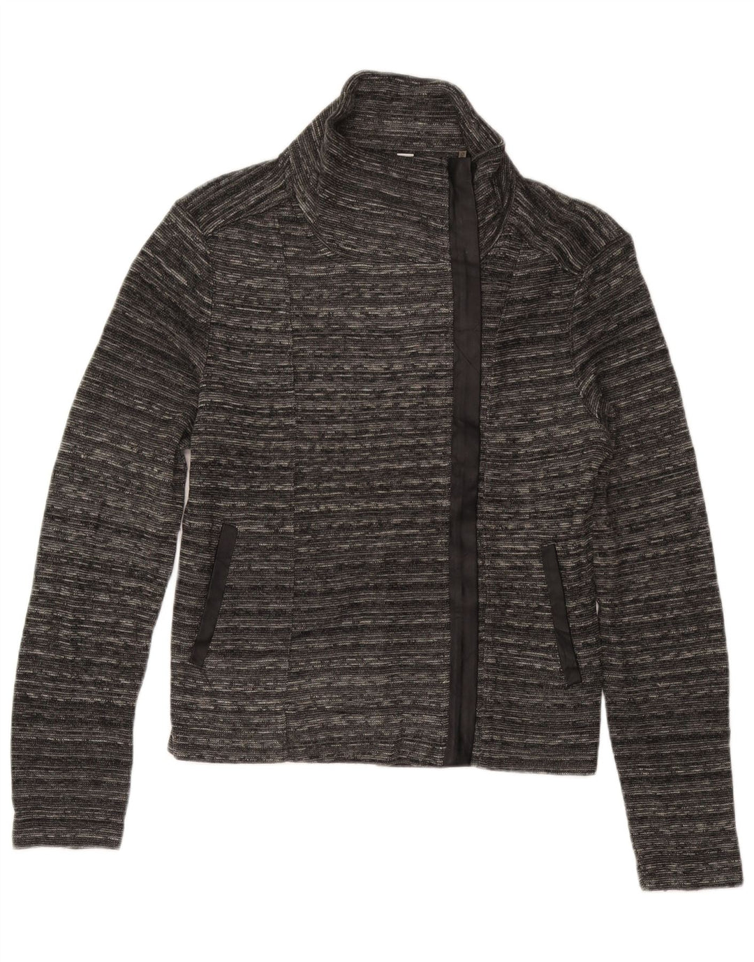 Pulover cardigan pentru femei CALVIN KLEIN UK 14, gri mediu cu pete acrilic