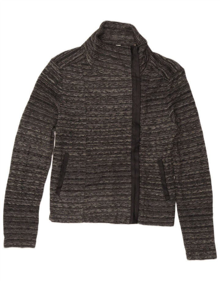 Pulover cardigan pentru femei CALVIN KLEIN UK 14, gri mediu cu pete acrilic