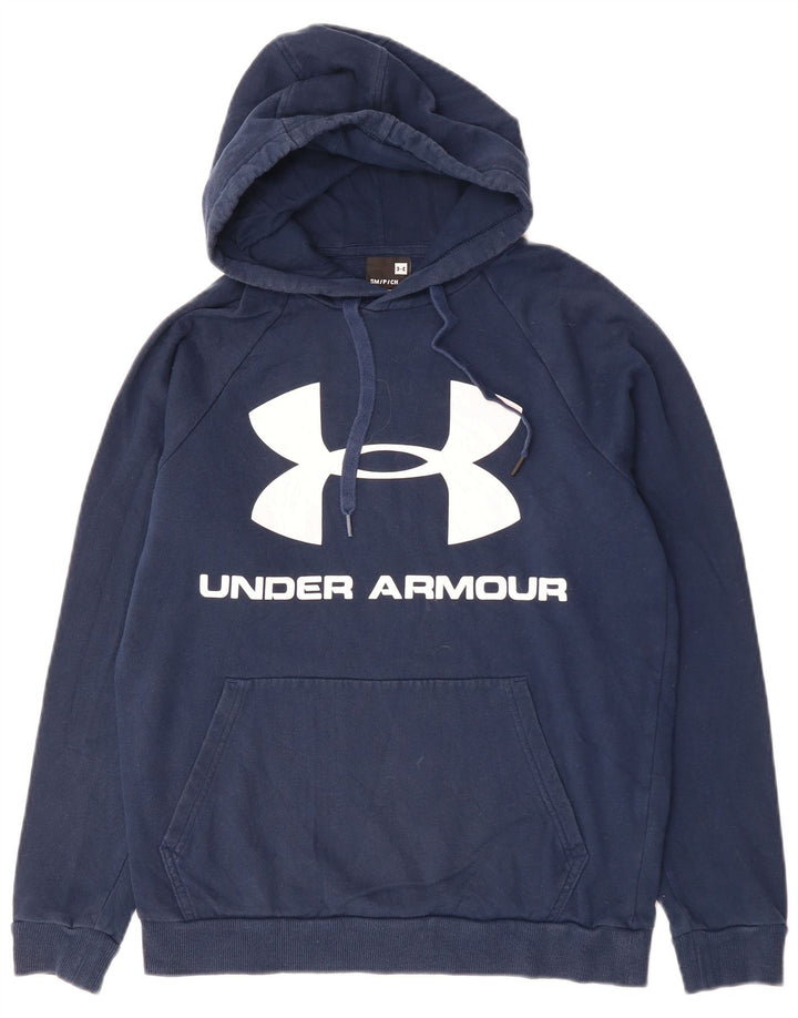 Hanorac grafic pentru bărbați UNDER ARMOUR Pulover mic din bumbac bleumarin