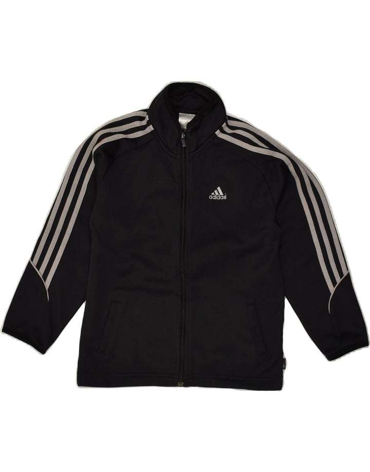 ADIDAS Boys Tracksuit Top Jacket 7-8 Years Small Black | Vintage Adidas | Thrift | Second-Hand Adidas | Used Clothing | Messina Hembry 