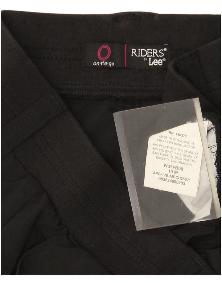 Pantaloni scurti cargo LEE Riders pentru femei cu talie înaltă US 10 Large W30 Poliester negru
