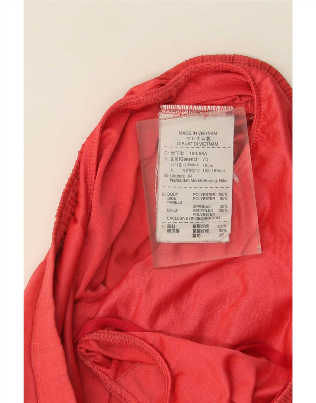 Pantaloni scurti sport Nike pentru femei UK 14 Poliester roșu mediu