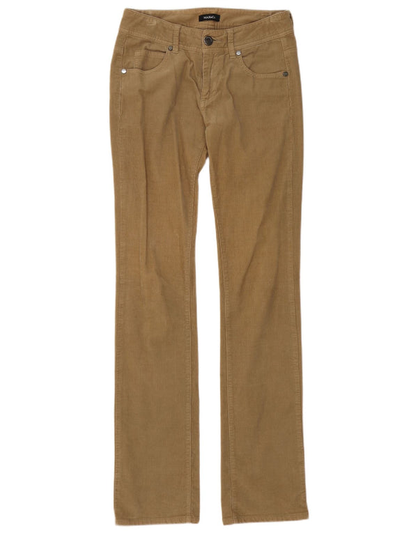 Max & Co. Pantaloni drepti din velur pentru femei UK 6 XS W28 L35 Bej Bumbac