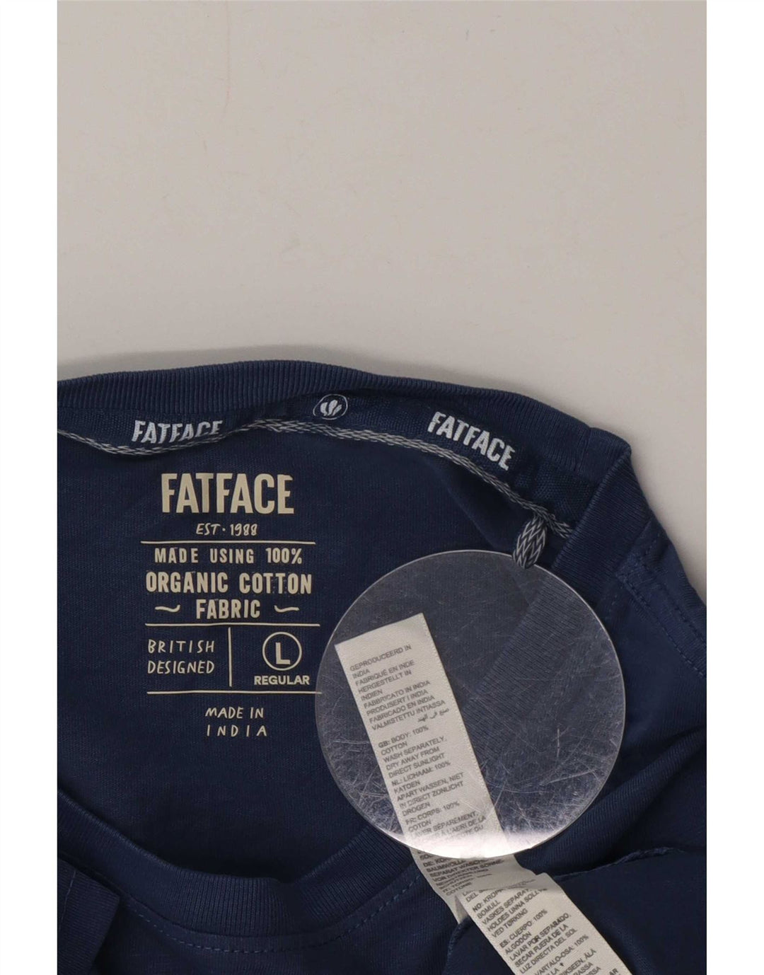 T-shirt pentru bărbați Fat Face Top mare, albastru, bumbac