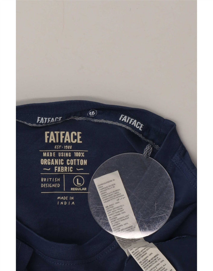 T-shirt pentru bărbați Fat Face Top mare, albastru, bumbac