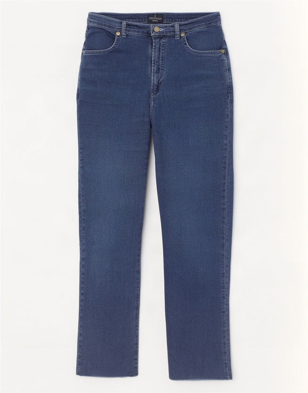 Blugi drepti pentru femei Trussardi W25 L26 Albastru
