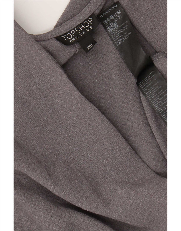 Rochie Wrap pentru femei Topshop UK 8, Gri, Poliester